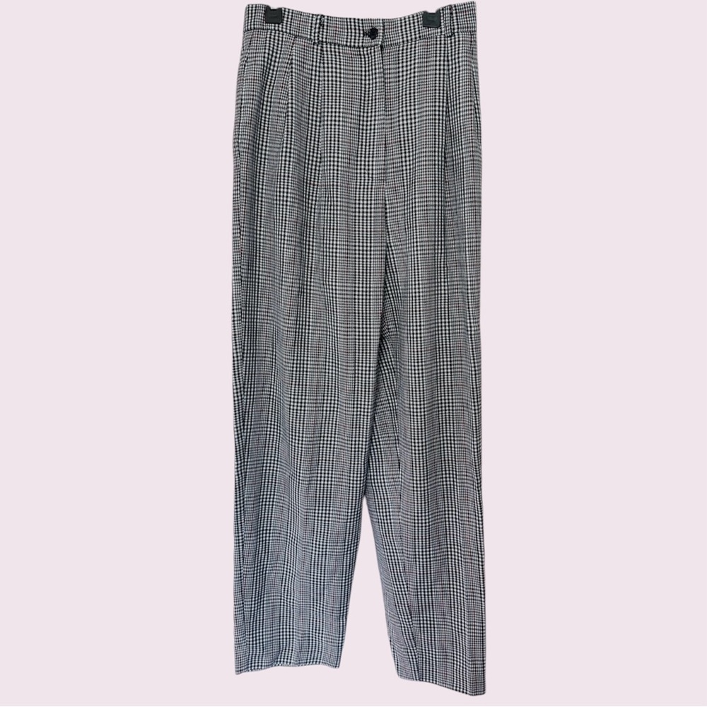 Vintage causal corner plaid trousers